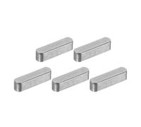 sourcing map 5Pcs Round Ended Feather Key, 4 x 4 x 16mm Carbon Steel Parallel Drive Shaft Key Stock, Machine Keyway for Shaft Type Fastening Connection