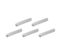 sourcing map 5Pcs Round Ended Feather Key, 4 x 4 x 30mm Carbon Steel Parallel Drive Shaft Key Stock, Machine Keyway for Shaft Type Fastening Connection