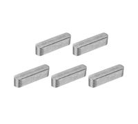 sourcing map 5Pcs Round Ended Feather Key, 5 x 5 x 20mm Carbon Steel Parallel Drive Shaft Key Stock, Machine Keyway for Shaft Type Fastening Connection