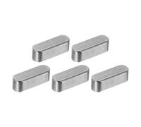sourcing map 5Pcs Round Ended Feather Key, 6 x 6 x 18mm Carbon Steel Parallel Drive Shaft Key Stock, Machine Keyway for Shaft Type Fastening Connection