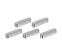 sourcing map 5Pcs Round Ended Feather Key, 6 x 6 x 30mm Carbon Steel Parallel Drive Shaft Key Stock, Machine Keyway for Shaft Type Fastening Connection