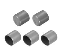 sourcing map 5pcs Rubber End Caps 29mm(1 Inch) ID Vinyl PVC Round Tube Bolt Cap Cover Screw Thread Protectors Light Gray