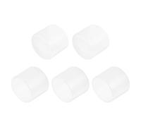 sourcing map 5pcs Rubber End Caps 75mm(3 inch) ID Vinyl PVC Round Tube Bolt Cap Cover Screw Thread Protectors Clear