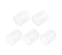 sourcing map 5pcs Rubber End Caps Protective Caps 26mm(1 Inch) ID Vinyl PVC Round Tube Bolt Cap Cover Screw Thread Protectors Clear