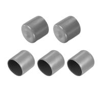 sourcing map 5pcs Rubber End Caps Protective Caps 26mm ID Vinyl PVC Round Tube Bolt Cap Cover Screw Thread Protectors Light Gray