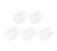 sourcing map 5pcs Rubber End Caps Protective Caps 28mm(1.1 Inch) ID Vinyl PVC Round Tube Bolt Cap Cover Screw Thread Protectors Clear