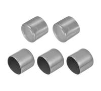 sourcing map 5pcs Rubber End Caps Protective Caps 45mm ID Vinyl PVC Round Tube Bolt Cap Cover Screw Thread Protectors Light Gray