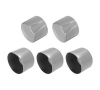 sourcing map 5pcs Rubber End Caps Protective Caps 55mm ID Vinyl PVC Round Tube Bolt Cap Cover Screw Thread Protectors Light Gray