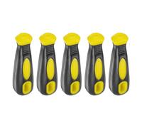 sourcing map 5pcs Rubber File Handle 4.25 Inch Round and Rectangular Hole Ergonomic Handles for 6" Metal Files