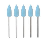 sourcing map 5pcs Rubber Polishing Bit Silicone Buffing Wheels 600 Grit 6mm Dia Mounted Grinding Head for Electric Grinder Rotary Tool, Tapered Shape