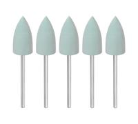 sourcing map 5pcs Rubber Polishing Bit Silicone Buffing Wheels 800 Grit 10mm Dia Mounted Grinding Head for Electric Grinder Rotary Tool, Tapered Shape