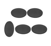 sourcing map 5Pcs Rubber Solid Discs Washers, 100mm OD x 4mm Thick Anti Slip Bumper Pads Non-Adhesive Rubber Spacers Flat Round Gasket Pad for Furniture Appliances DIY Craft, Black