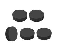 sourcing map 5Pcs Rubber Solid Discs Washers, 30mm OD x 10mm Thick Anti Slip Bumper Pads Non-Adhesive Rubber Spacers Flat Round Gasket Pad for Furniture Appliances DIY Craft, Black