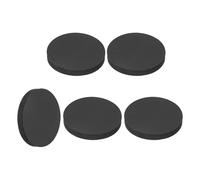 sourcing map 5Pcs Rubber Solid Discs Washers, 38mm OD x 4mm Thick Anti Slip Bumper Pads Non-Adhesive Rubber Spacers Flat Round Gasket Pad for Furniture Appliances DIY Craft, Black