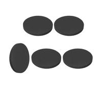 sourcing map 5Pcs Rubber Solid Discs Washers, 45mm OD x 6mm Thick Anti Slip Bumper Pads Non-Adhesive Rubber Spacers Flat Round Gasket Pad for Furniture Appliances DIY Craft, Black