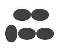sourcing map 5Pcs Rubber Solid Discs Washers, 60mm OD x 4mm Thick Anti Slip Bumper Pads Non-Adhesive Rubber Spacers Flat Round Gasket Pad for Furniture Appliances DIY Craft, Black