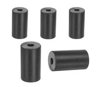 sourcing map 5Pcs Rubber Spacers, 25mm OD, 8mm ID, 45mm Thick Black Round Anti Vibration Rubber Pads Isolation Bushings Washer for Home Cars Boat(0.98"OD x 0.31" ID x 1.77" Thick)