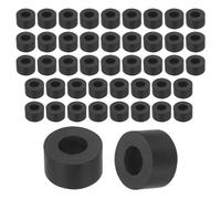 sourcing map 5Pcs Rubber Spacers, 30mm OD, 10mm ID, 20mm Thick Black Round Anti Vibration Rubber Pads Isolation Bushings Washer for Home Cars Boat(1.18" OD x 0.39" ID x 0.79" Thick)