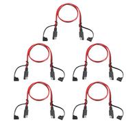 sourcing map 5pcs SAE Extension Cable, 2FT 12 AWG Quick Disconnect SAE Connector Cable Wire Cord Harness with Dust Cap for Motorcycle Automotive Power Solar Panel Cars Boats