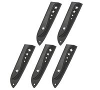 sourcing map 5Pcs Safety Knife Covers Sleeves, Universal PP Knife Sheaths Edge Guards Blade Protector Covers for 7.9" Chef Knives Portable for Kitchen Camping Picnics Accessories, Black