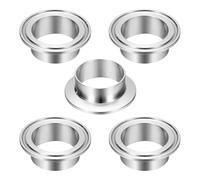 sourcing map 5pcs Sanitary Fitting 45mm(1.8")-64mm(2.5") Stainless Steel 304 Clamp Short Weld Ferrule Flange Pipe Fitting for Household or Industry