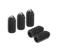 sourcing map 5pcs Screw Thread Ball Plunger M10 x 20mm High Carbon Steel Hex Socket Spring Plunger Ball for Lubrication Pneumatic Tools, Black