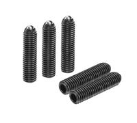 sourcing map 5pcs Screw Thread Ball Plunger M10 x 40mm High Carbon Steel Hex Socket Spring Plunger Ball for Lubrication Pneumatic Tools, Black