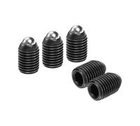 sourcing map 5pcs Screw Thread Ball Plunger M16 x 20mm High Carbon Steel Hex Socket Spring Plunger Ball for Lubrication Pneumatic Tools, Black