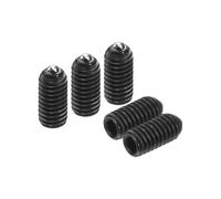 sourcing map 5pcs Screw Thread Ball Plunger M3 x 6mm High Carbon Steel Hex Socket Spring Plunger Ball for Lubrication Pneumatic Tools, Black
