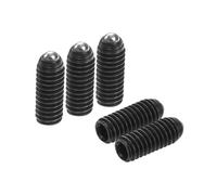 sourcing map 5pcs Screw Thread Ball Plunger M4 x 10mm High Carbon Steel Hex Socket Spring Plunger Ball for Lubrication Pneumatic Tools, Black