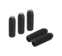 sourcing map 5pcs Screw Thread Ball Plunger M4 x 12mm High Carbon Steel Hex Socket Spring Plunger Ball for Lubrication Pneumatic Tools, Black