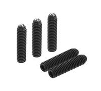sourcing map 5pcs Screw Thread Ball Plunger M4 x 16mm High Carbon Steel Hex Socket Spring Plunger Ball for Lubrication Pneumatic Tools, Black