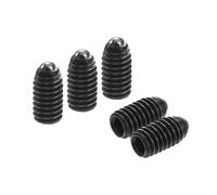 sourcing map 5pcs Screw Thread Ball Plunger M4 x 8mm High Carbon Steel Hex Socket Spring Plunger Ball for Lubrication Pneumatic Tools, Black