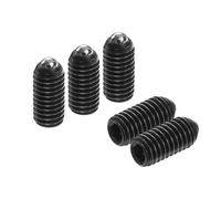 sourcing map 5pcs Screw Thread Ball Plunger M5 x 10mm High Carbon Steel Hex Socket Spring Plunger Ball for Lubrication Pneumatic Tools, Black