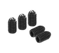 sourcing map 5pcs Screw Thread Ball Plunger M6 x 10mm High Carbon Steel Hex Socket Spring Plunger Ball for Lubrication Pneumatic Tools, Black