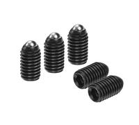 sourcing map 5pcs Screw Thread Ball Plunger M8 x 14mm High Carbon Steel Hex Socket Spring Plunger Ball for Lubrication Pneumatic Tools, Black
