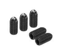 sourcing map 5pcs Screw Thread Ball Plunger M8 x 16mm High Carbon Steel Hex Socket Spring Plunger Ball for Lubrication Pneumatic Tools, Black