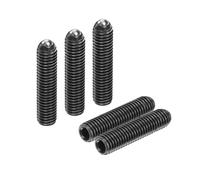 sourcing map 5pcs Screw Thread Ball Plunger M8 x 35mm High Carbon Steel Hex Socket Spring Plunger Ball for Lubrication Pneumatic Tools, Black