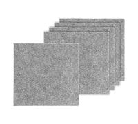 sourcing map 5Pcs Self-Adhesive Carpet Tiles, 30 x 30cm Non Slip Self Adhesive Carpet Squares DIY Floor Rug Tile for Bedroom, Living Room, Kitchen, Dining Room, Light Gray