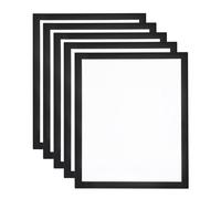 sourcing map 5pcs Self Adhesive Magnetic Poster Frame Wall Sign Holder, 8.5"x11" Magnetic Picture Frame Document Display Window Sign Wall Mount for Home Office Store Restaurant,Black