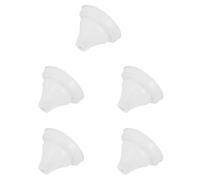 sourcing map 5pcs Shower Head Replacement Nozzles, Silicone Nozzle Sprinkler Spout Round Nib Shower Head Repair Parts Fit Hole Diameter 5mm, White