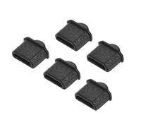 sourcing map 5pcs Silicone Protectors Port Anti Dust Cap Cover Black