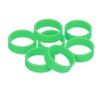 sourcing map 5Pcs Silicone Rubber Bands, 20x7mm Rubber Bands Rings Cable Ties Strong Elastic Bands Non-Slip for Cord Wrapping Bag Wraps, Green