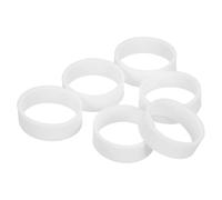 sourcing map 5Pcs Silicone Rubber Bands, 20x7mm Rubber Bands Rings Cable Ties Strong Elastic Bands Non-Slip for Cord Wrapping Bag Wraps, White