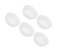 sourcing map 5pcs Silicone Snap in Locking Hole Plugs,30mm/1.2 Inch Mounting Diameter Narrow Groove Width 2.5mm Panel Seal Cover Round for Kitchen Bulkheads Waterproof Sealing Plugs Clear