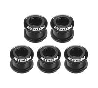 sourcing map 5pcs Single Chain Ring Bolts M8 Aluminum Alloy Bicycle Crankset Nuts Chainwheel Screw for Road Bike Mountain Bike, Black