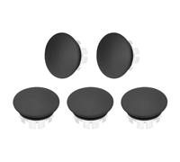 sourcing map 5pcs Sink Overflow Rings, Bathroom Kitchen Basin Trim Bath Sink Hole Round Head Double Layer Brass Overflow Drain Cover Insert in Hole (Black, White)