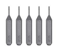 sourcing map 5pcs SL1.0 Slotted Screwdriver Bit 5/32" Hex Shank 28mm Length S2 Steel Magnetic Flat Head Hex Screw Driver Bits for Electric Manual Screwdrivers Precision Repair