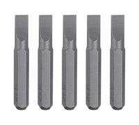 sourcing map 5pcs SL4.0 Slotted Screwdriver Bit 5/32" Hex Shank 28mm Length S2 Steel Magnetic Flat Head Hex Screw Driver Bits for Electric Manual Screwdrivers Precision Repair