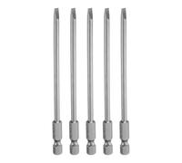 sourcing map 5pcs SL4 Magnetic Slotted Screwdriver Bits 4mm S2 Steel Flat Head Screwdriver Bit 1/4" Hex Shank Industrial Grade Screw Driver Drill Bits 110mm (4.3") Long for Screws